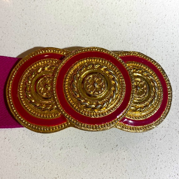 Vintage 80’s elastic belt - pink - Picture 2 of 3